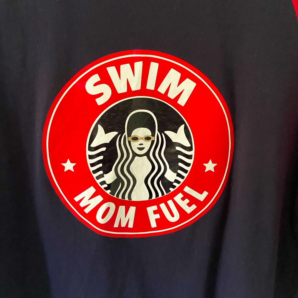 Women’s Raglan T-shirt Starbucks Swim Mom - Picture 2 of 3